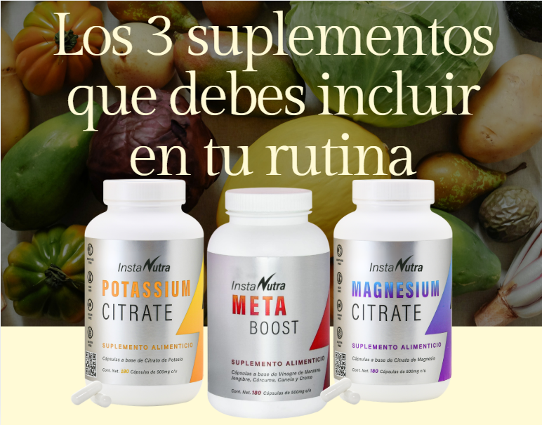 MetaPack 3 | 3 meses | potasio + magnesio + metaboost | InstaNutra