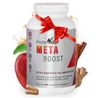 MetaBoost – Vinagre de Manzana con Cúrcuma, Jengibre, Canela y Cromo – 180 Cápsulas Sin Sabor