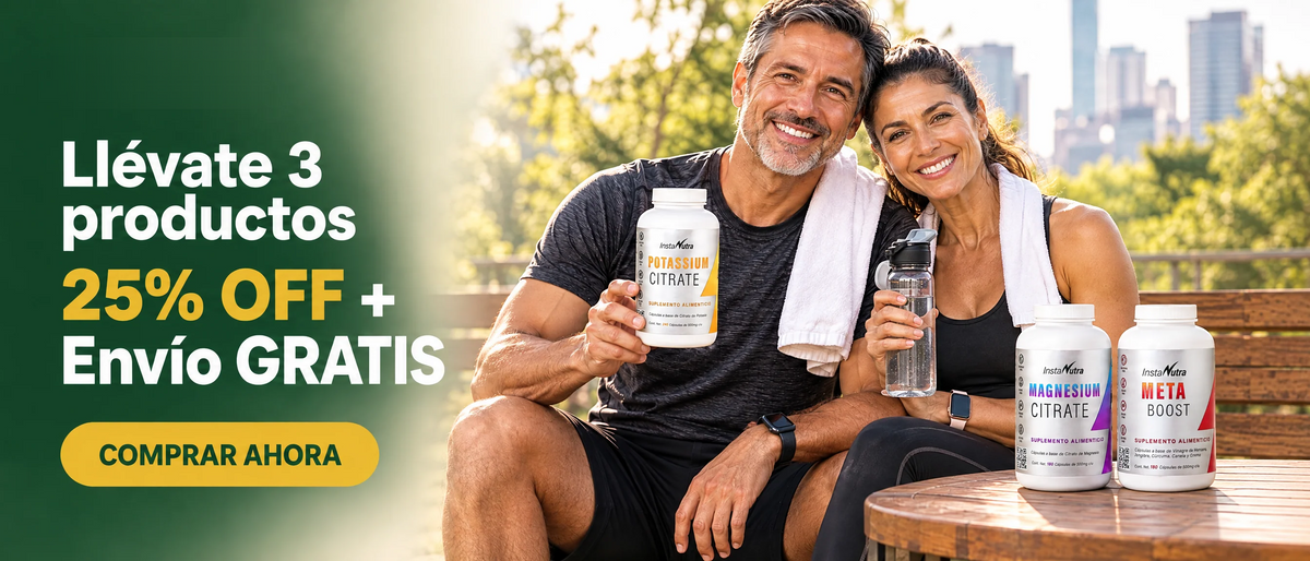 Llévate 3 productos InstaNutra: 25% de descuento y envío gratis
